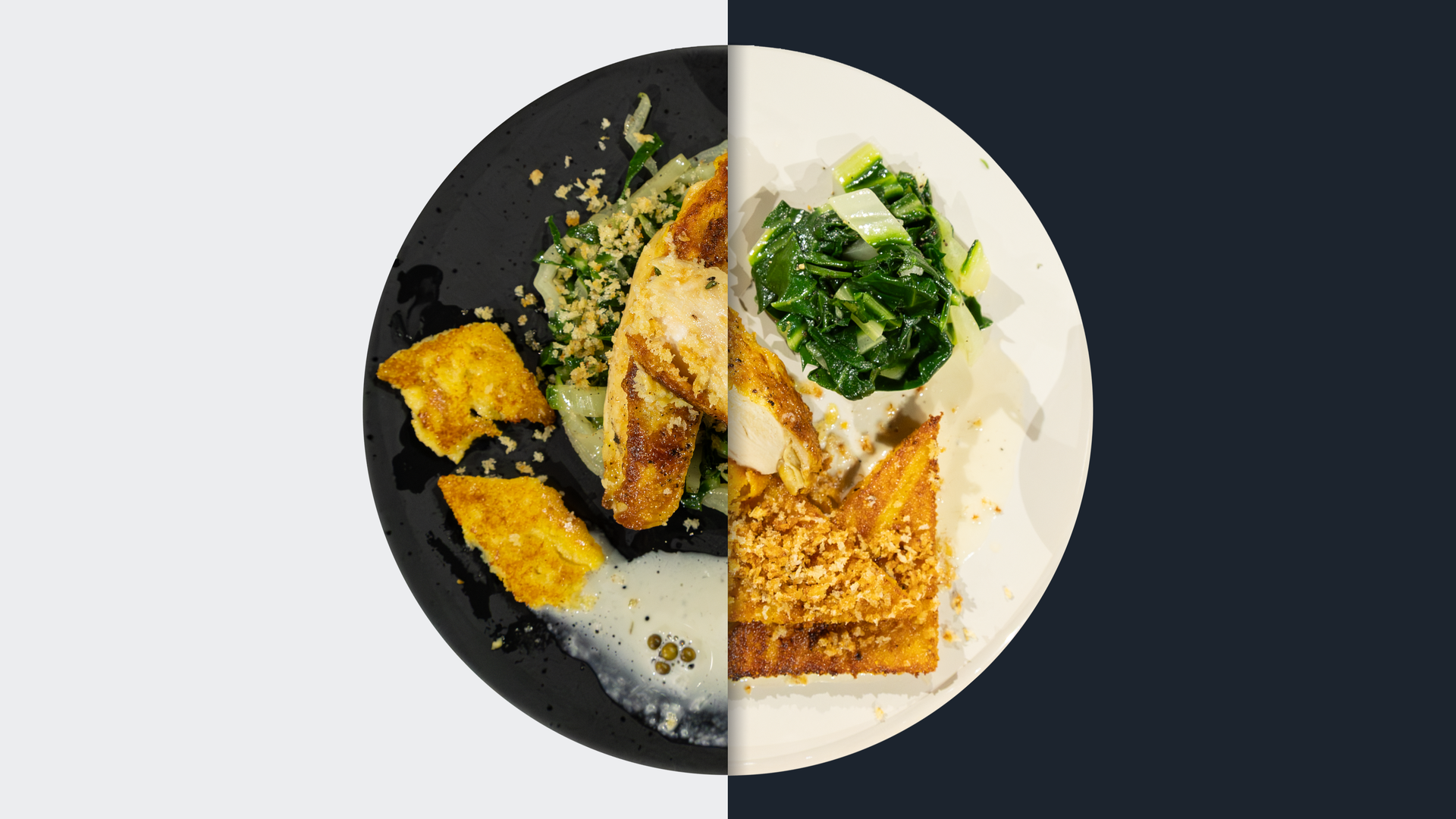 Maishähnchenbrust vs. Polenta-Schnitten
