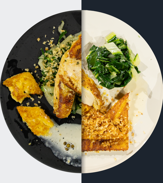 Maishähnchenbrust vs. Polenta-Schnitten