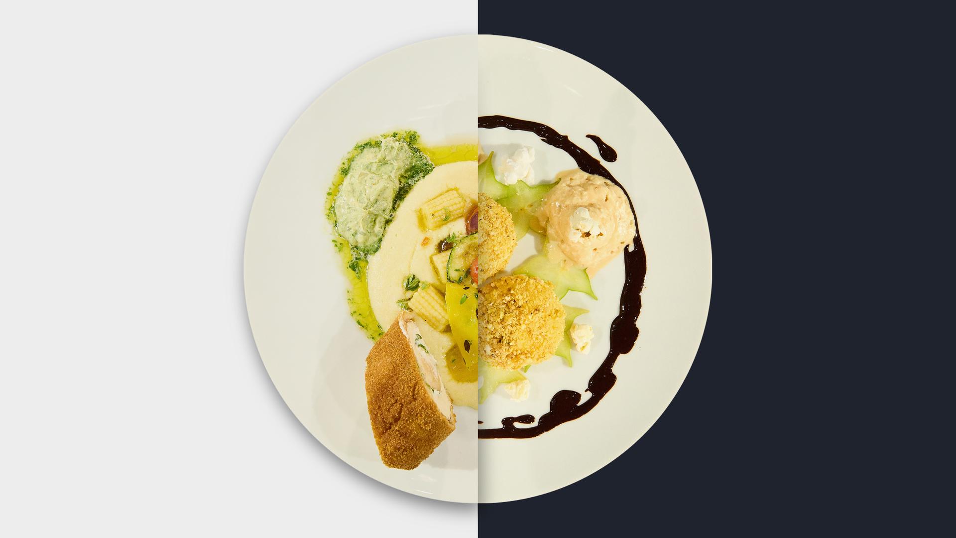 Maispoularden-Involtini vs. Polenta-Knödel