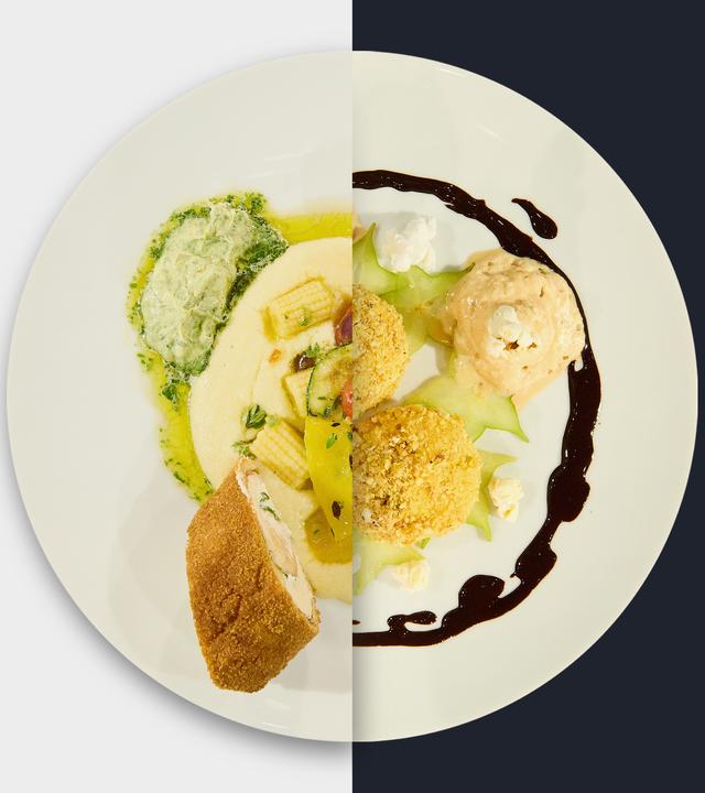 Maispoularden-Involtini vs. Polenta-Knödel