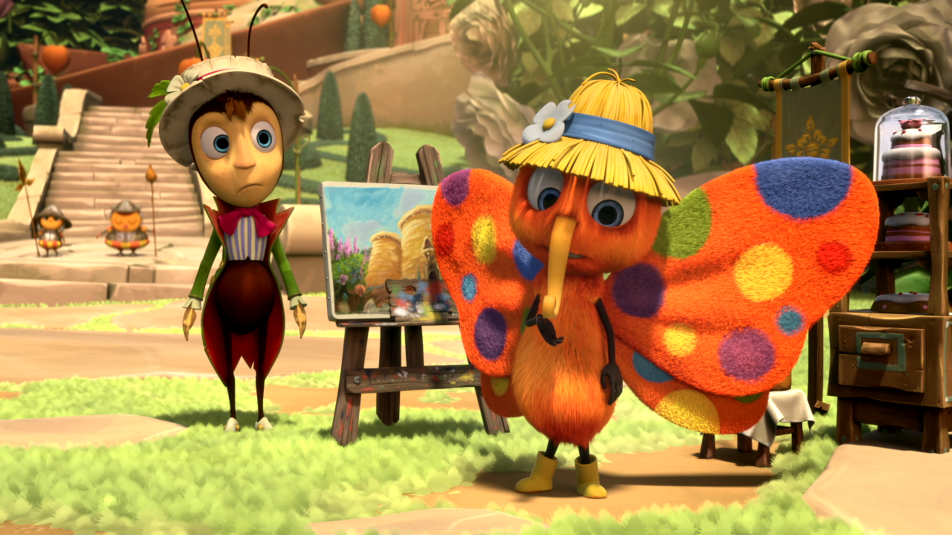 Walter (rechts) sieht bekümmert aus. Gregor (links) beobachtet ihn besorgt.