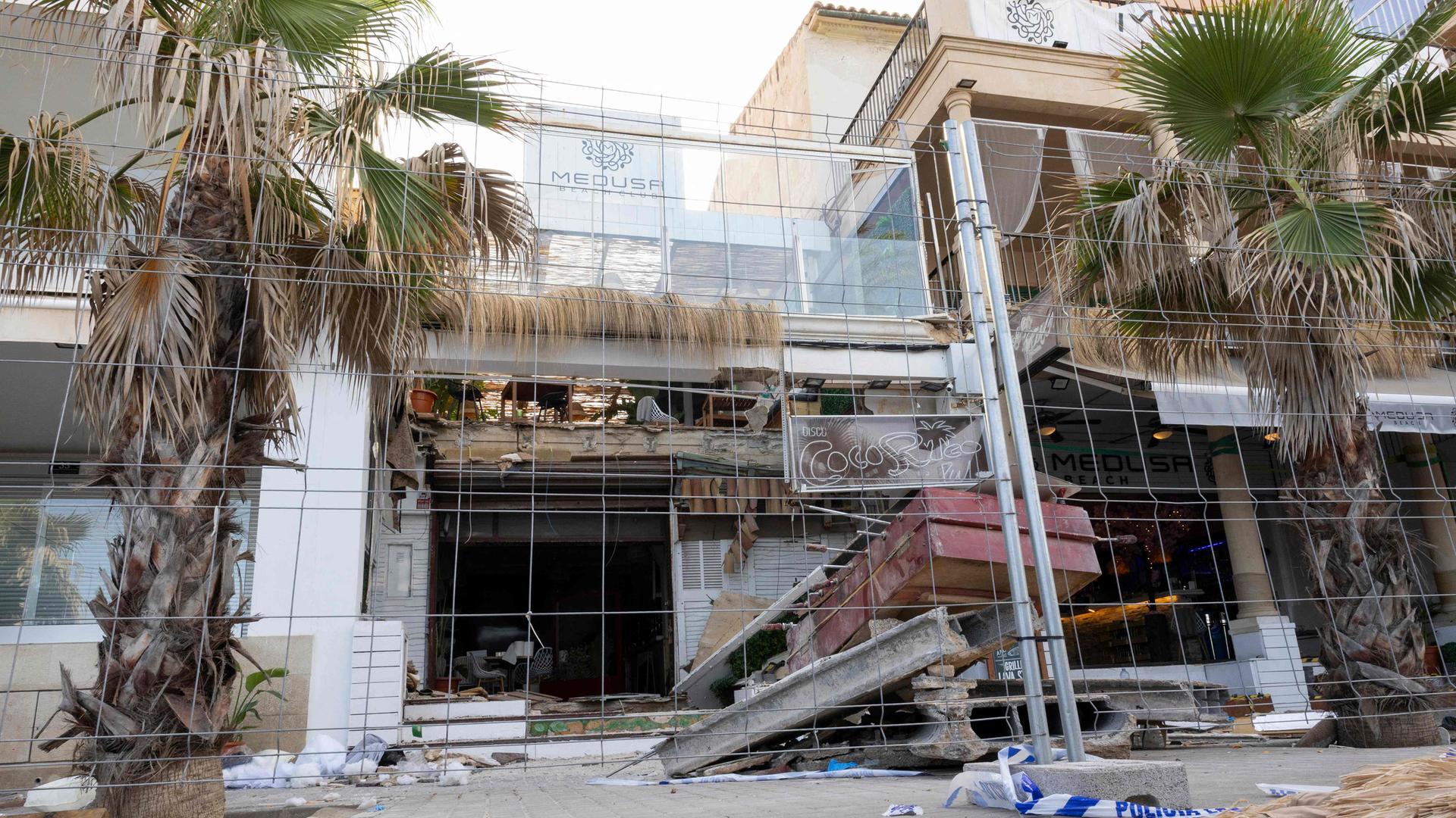 Eingestürztes Restauran auf Mallorca