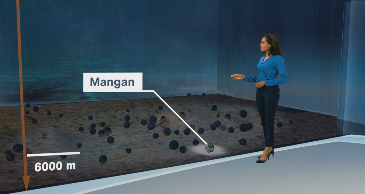 Erklärvideo, warum Tiefseebergbau attraktiv ist. Am Beispiel der Manganknollen