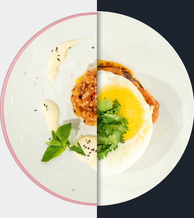 Mango-Lachs-Tatar vs. Weizentortilla