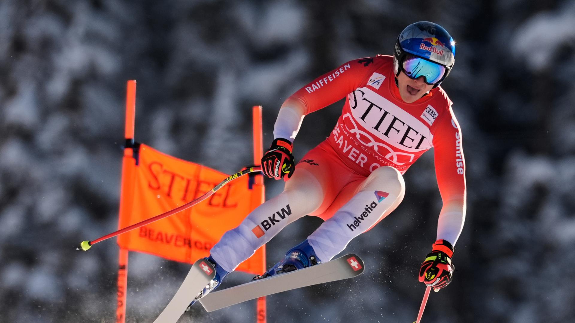Marco Odermatt (Schweiz) in Aktion bei der Ski-Weltcup-Abfahrt der Herren in Beaver Creek, USA, 4. Dezember 2025.