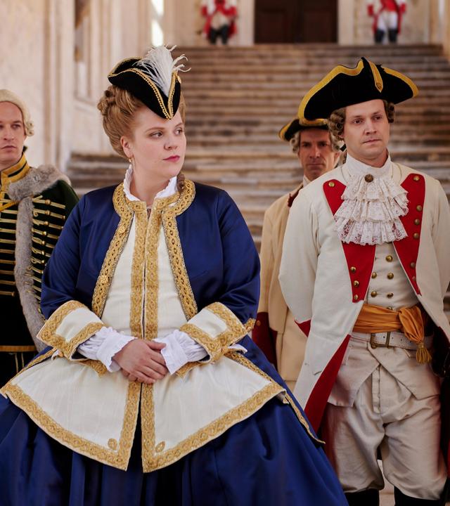 Roman Poláčik (Captain Hádik), Stefanie Reinsperger (Maria Theresia), Bořek Joura (Karl Alexander von Lothringen).