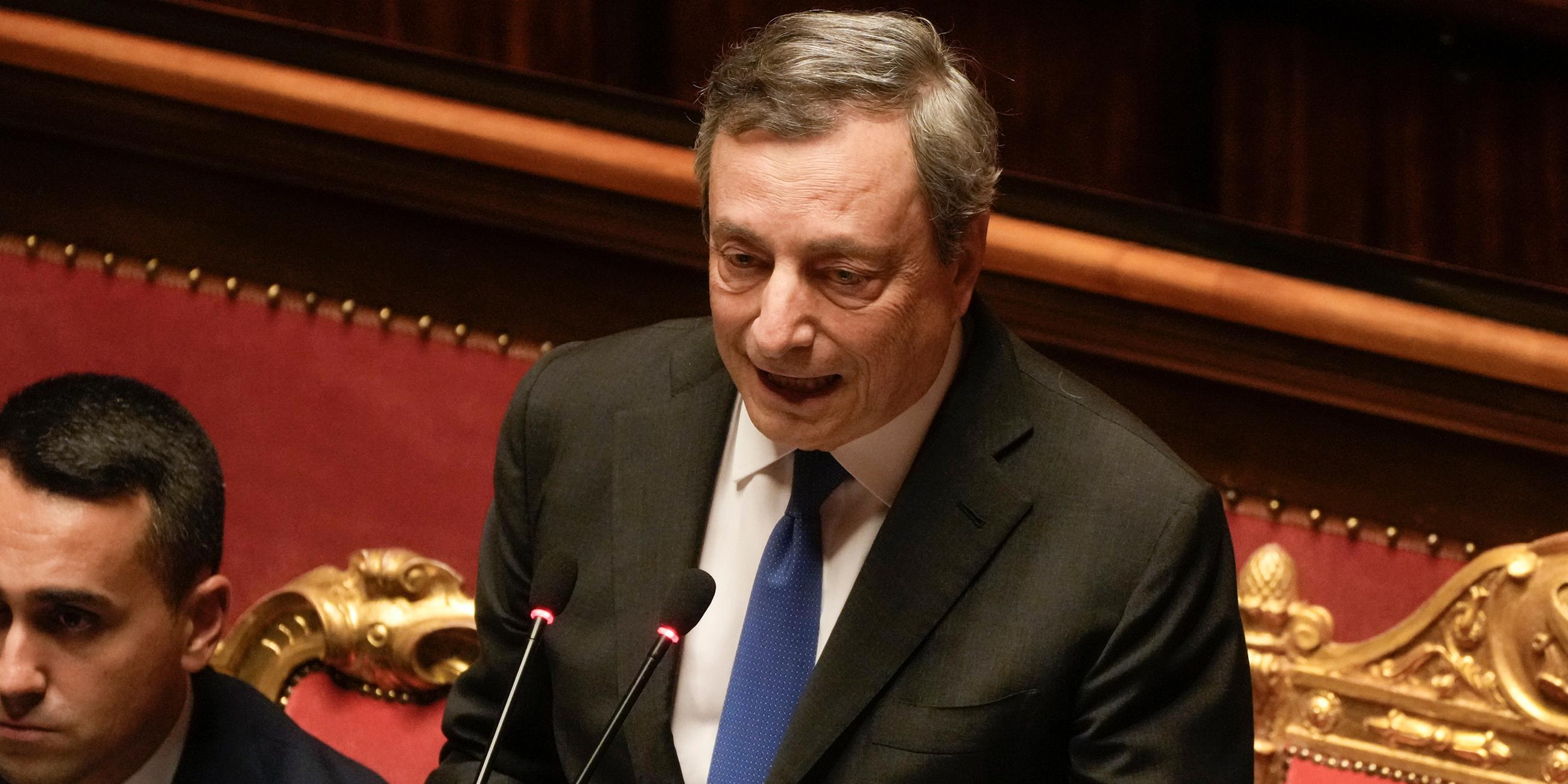 Mario Draghi am 20.07.2022 in Rom.