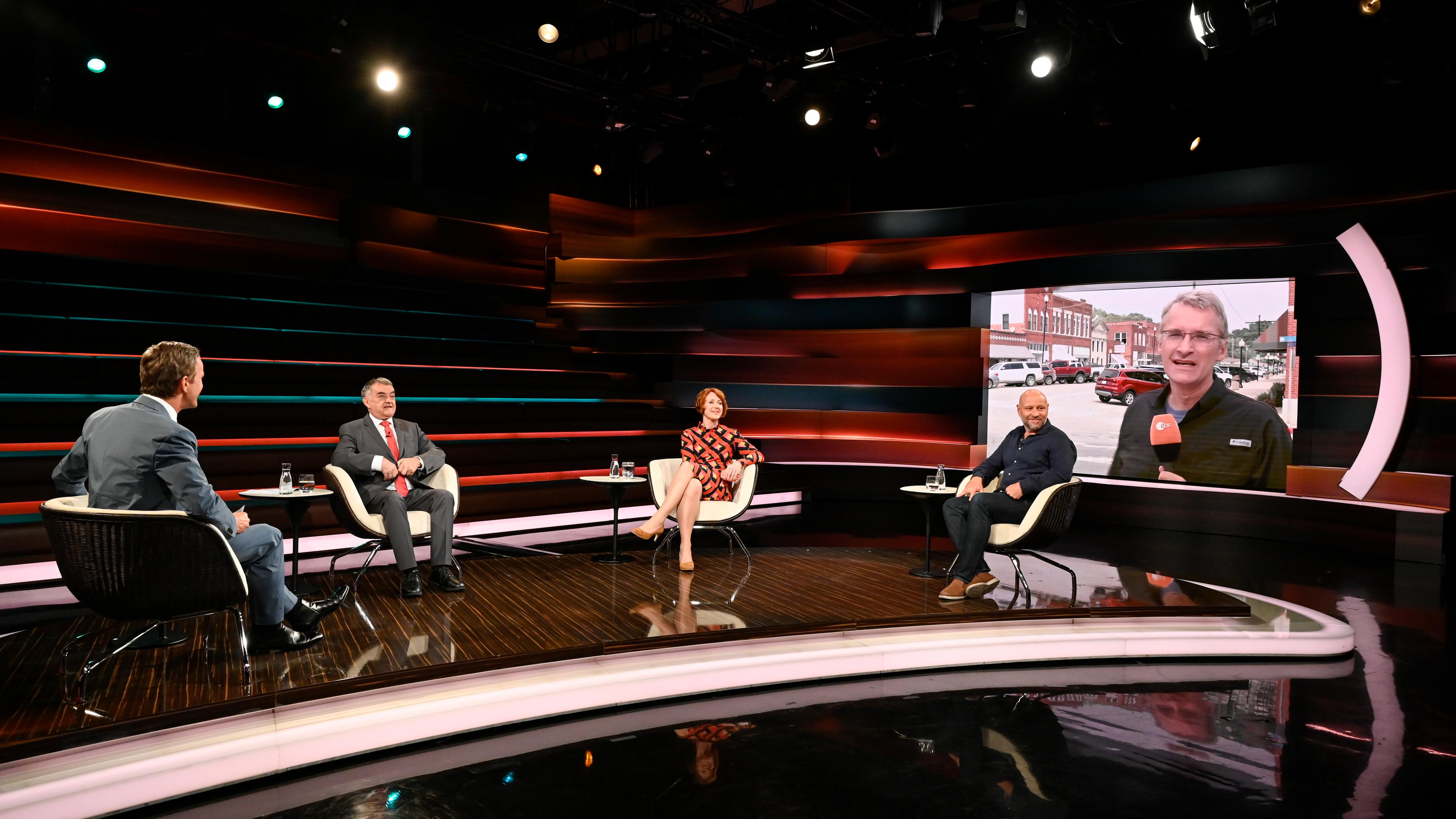 Markus Lanz vom 15. September 2020: Markus Lanz, Herbert Reul, Prof. Ulrike Guérot, Olaf Sundermeyer, Elmar Theveßen (zugeschaltet)