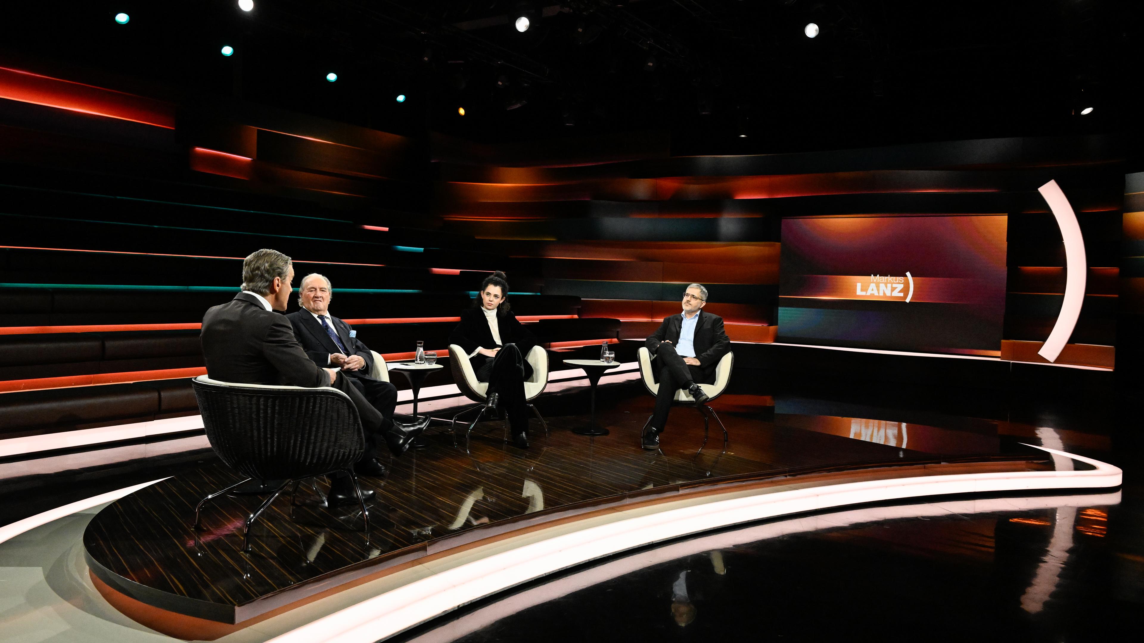 Markus Lanz vom 16. November 2023: Markus Lanz, Ivar Buterfas-Frankenthal, Hanna Veiler, Mehmet Can