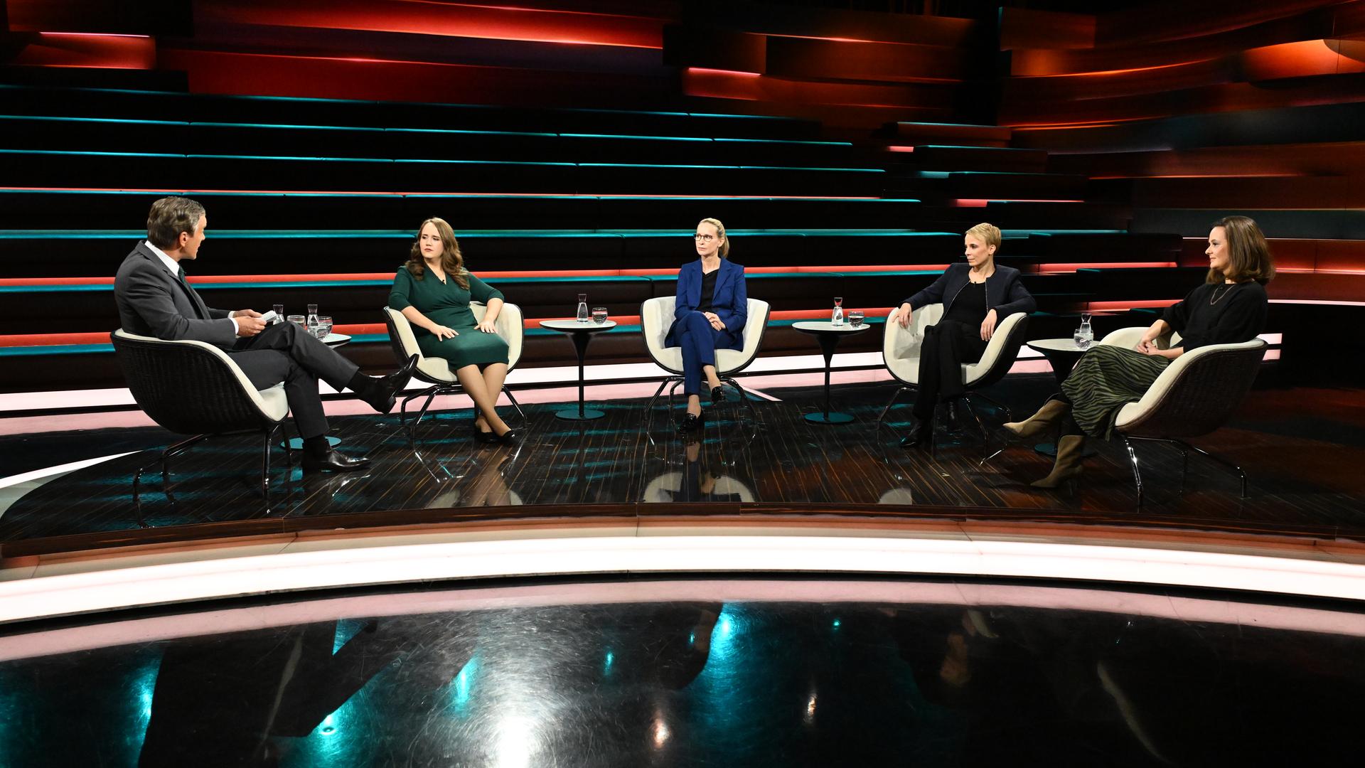 Markus Lanz vom 16. Oktober 2025: Markus Lanz, Ricarda Lang, Prof. Frauke Brosius-Gersdorf, Hannah Bethke, Julia Löhr
