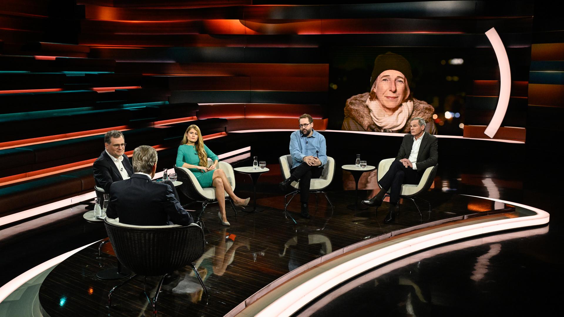 Markus Lanz vom 19. Februar 2026: Wolfgang Schmidt, Markus Lanz, Ulrike Franke, Paul Ronzheimer, Katrin Eigendorf, Georg Mascolo