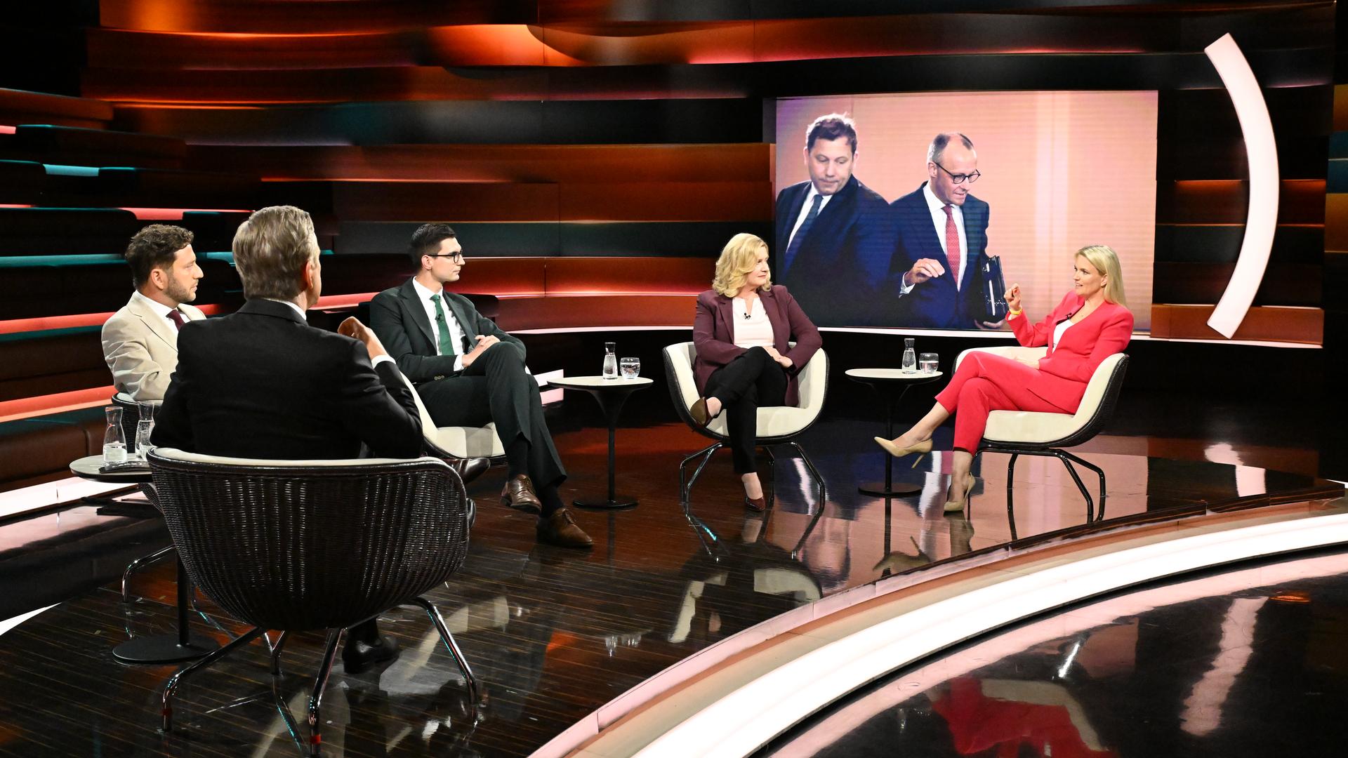 Markus Lanz vom 20. Mai 2026: Felix Banaszak, Markus Lanz, Sepp Müller, Eva Quadbeck, Sarah Tacke