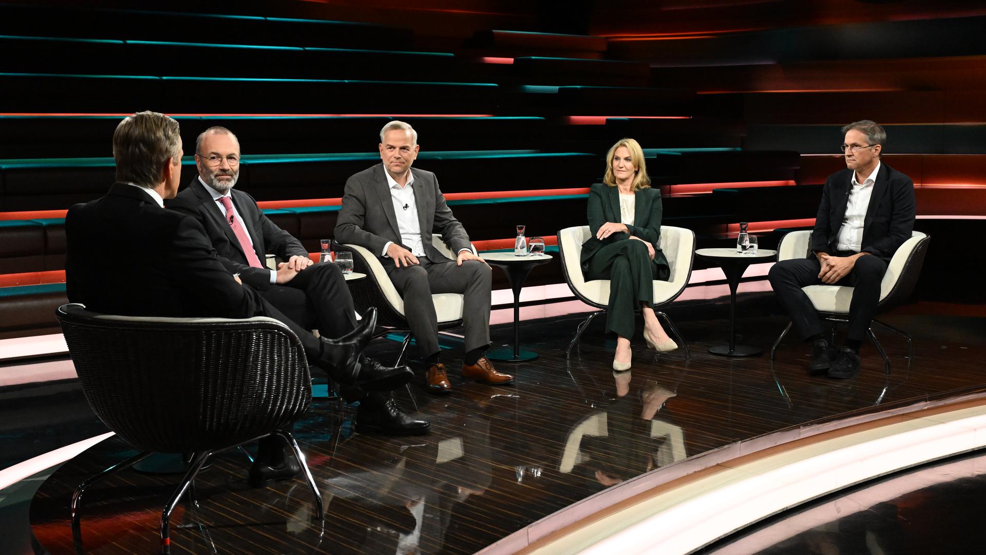 Markus Lanz vom 23. September 2026: Markus Lanz, Manfred Weber, Leif-Erik Holm, Kerstin Münstermann, Gerald Knaus 