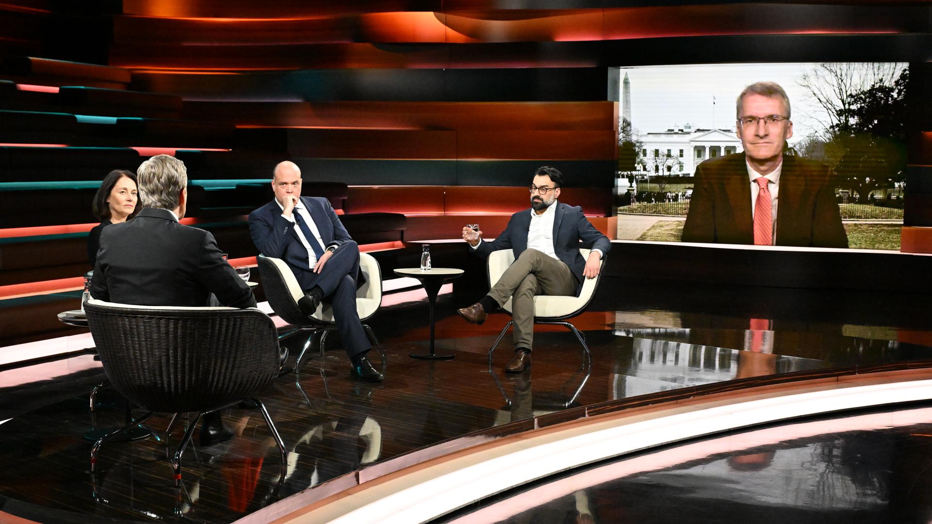 Markus Lanz vom 24. März 2026: Markus Lanz, Katarina Barley, Robin Alexander, Ali Fathollah-Nejad und Elmar Theveßen