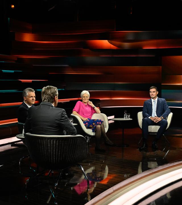 Markus Lanz vom 28. August 2025: Thorsten Frei, Markus Lanz, Ulrike Herrmann, Jan Philipp Burgard