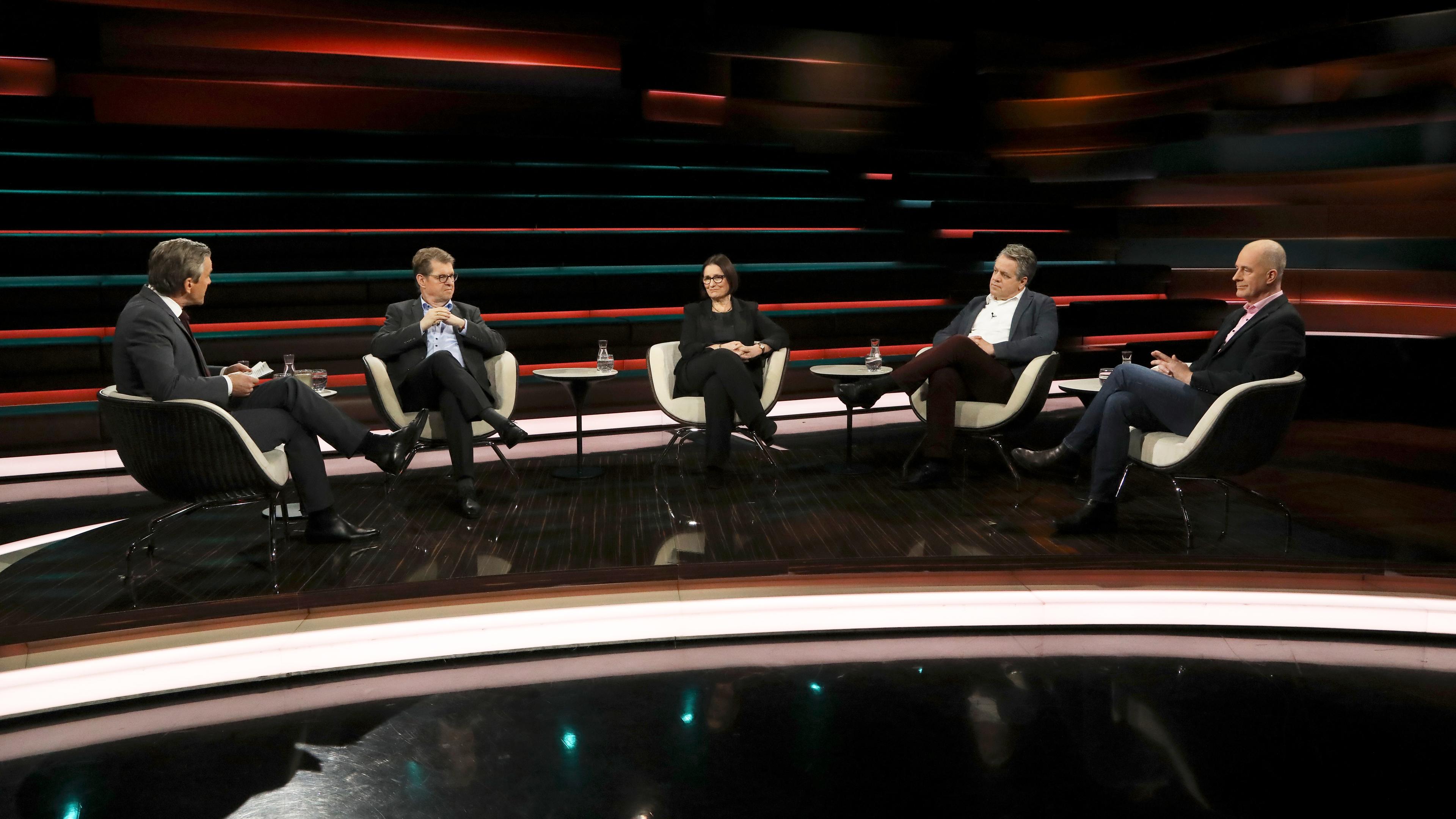 Markus Lanz vom 28. Februar 2024: Markus Lanz, Ralf Stegner, Irina Scherbakowa, Marcus Bensmann, Christian Mölling