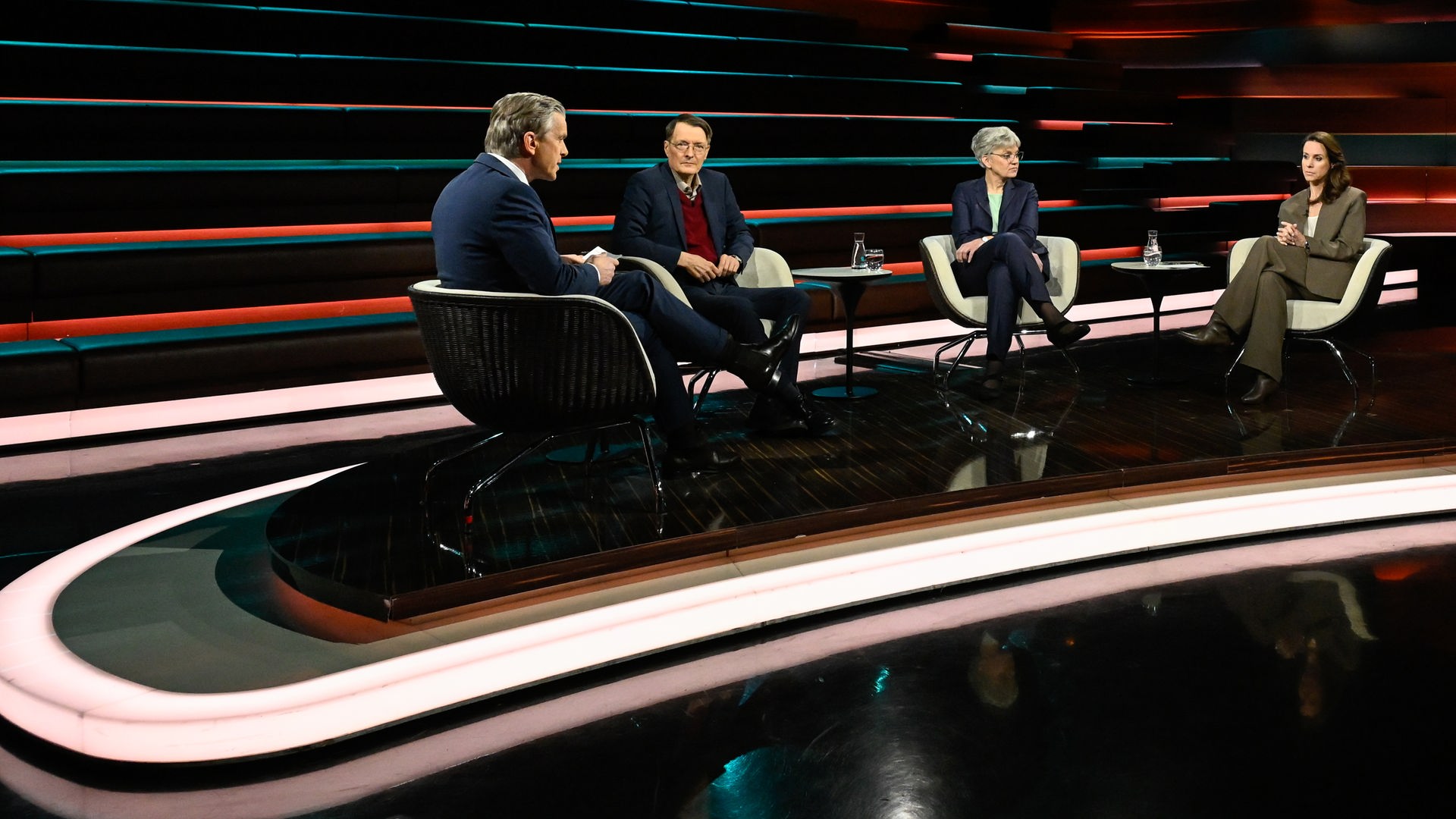 Markus Lanz vom 29. Januar 2026: Markus Lanz, Karl Lauterbach, Antje Höning, Natalie Amiri 