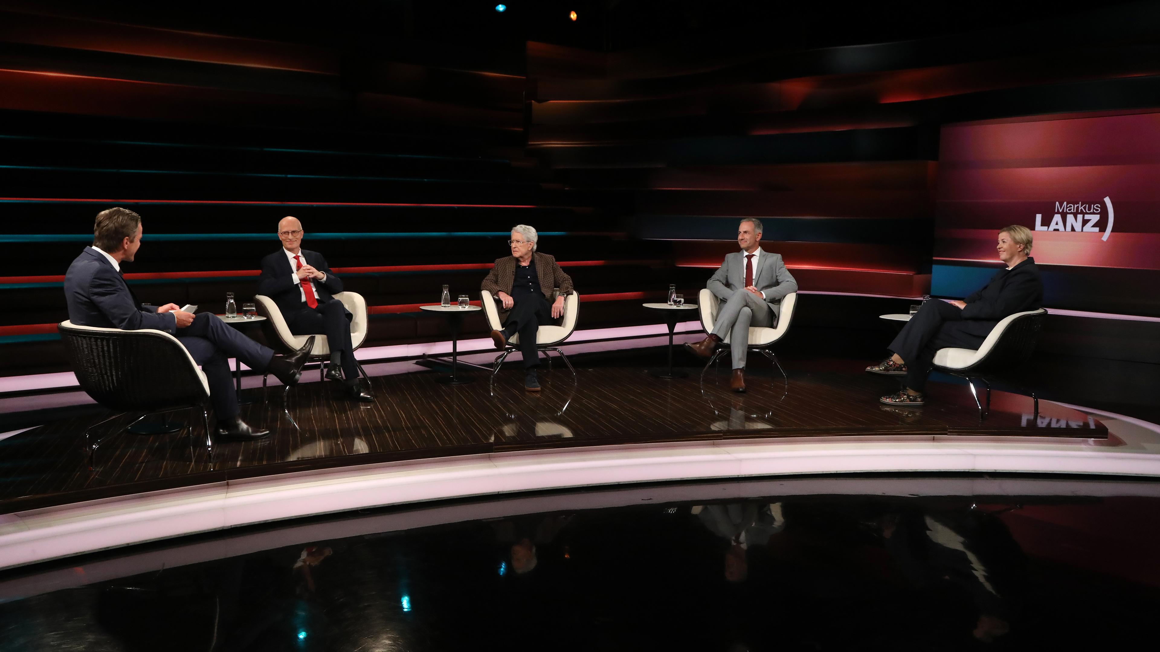 Markus Lanz vom 3. September 2020: Markus Lanz, Peter Tschentscher, Frank Elstner, Thorsten Kienast, Anja Maier