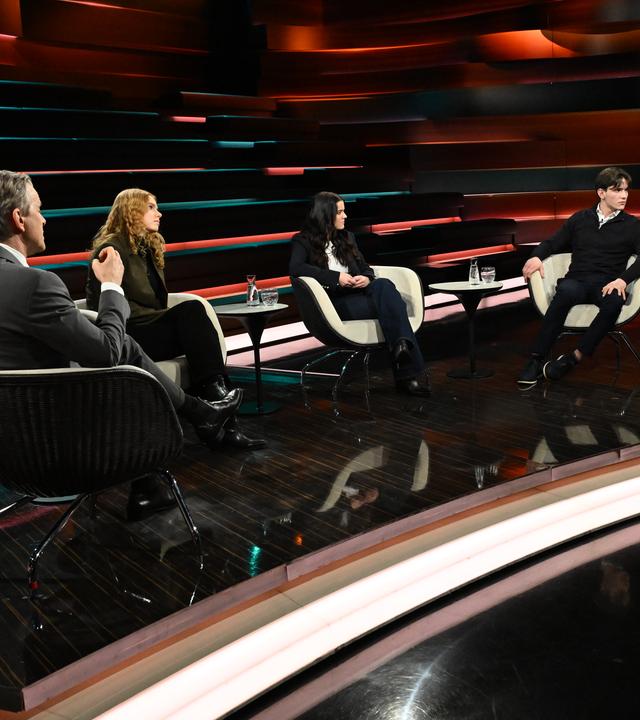 Markus Lanz vom 4. März 2026: Markus Lanz, Léocadie Reimers, Kerry Hoppe, Marius Lange, Ole Nymoen