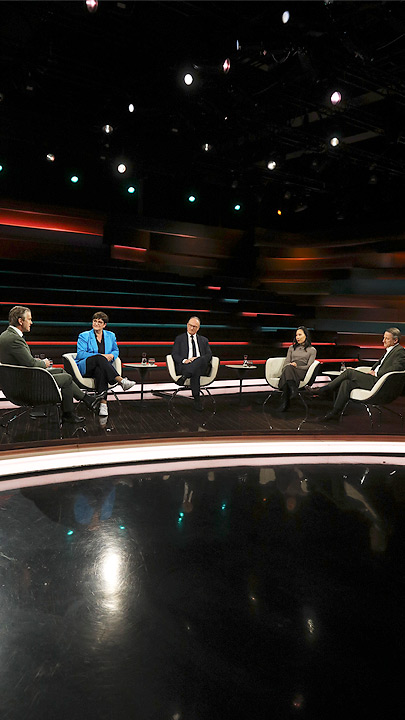 Markus Lanz vom 5. Dezember 2023: Markus Lanz, Saskia Esken, Lars Feld, Vanessa Vu, Nikolaus Blome