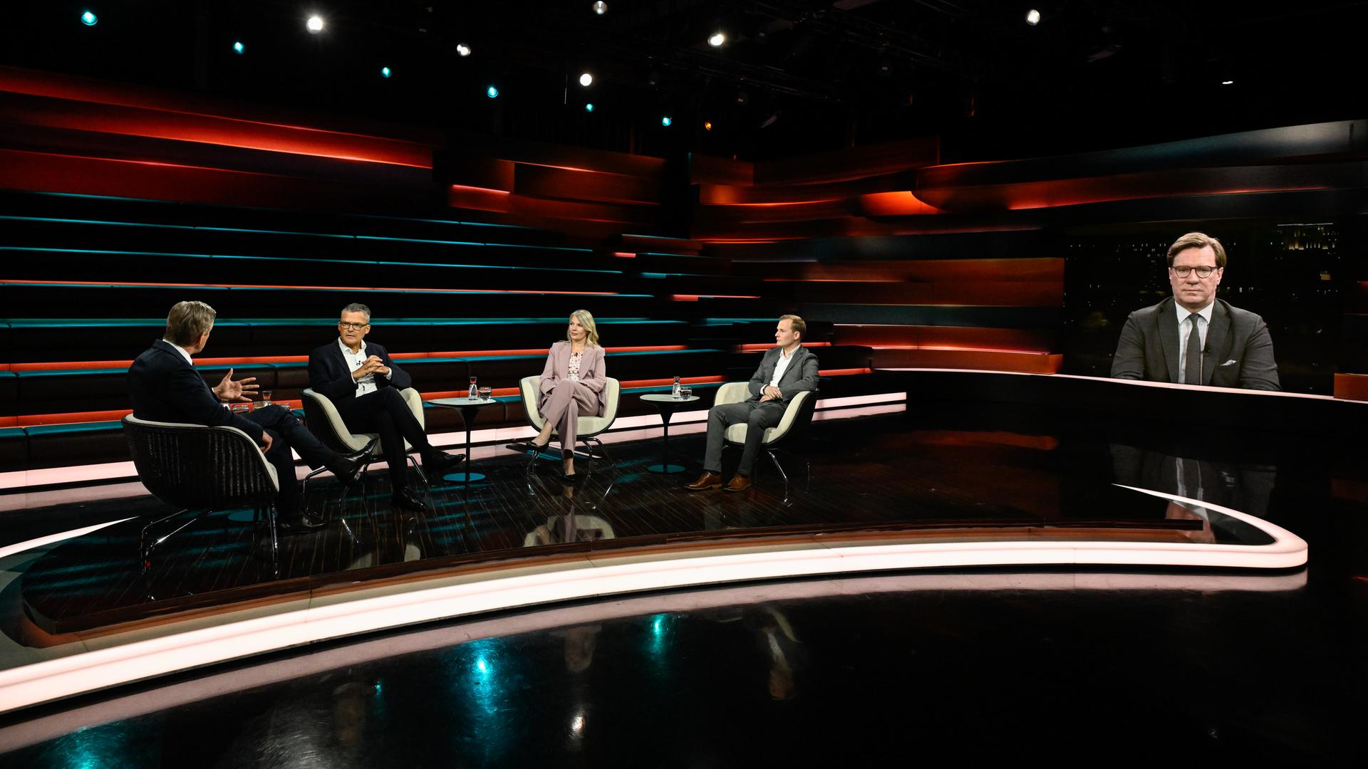 Markus Lanz vom 8. Juli 2026: Markus Lanz, Roderich Kiesewetter, Annett Meiritz, Christian Schweppe, Nico Lange