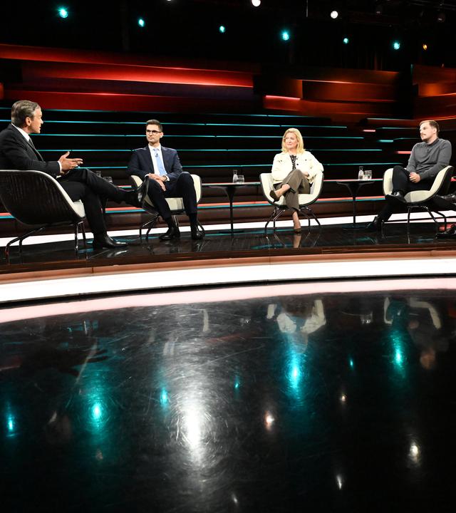 Markus Lanz vom 8. September 2026: Markus Lanz, Sepp Müller, Eva Quadbeck, Julius Betschka und Justus Bender