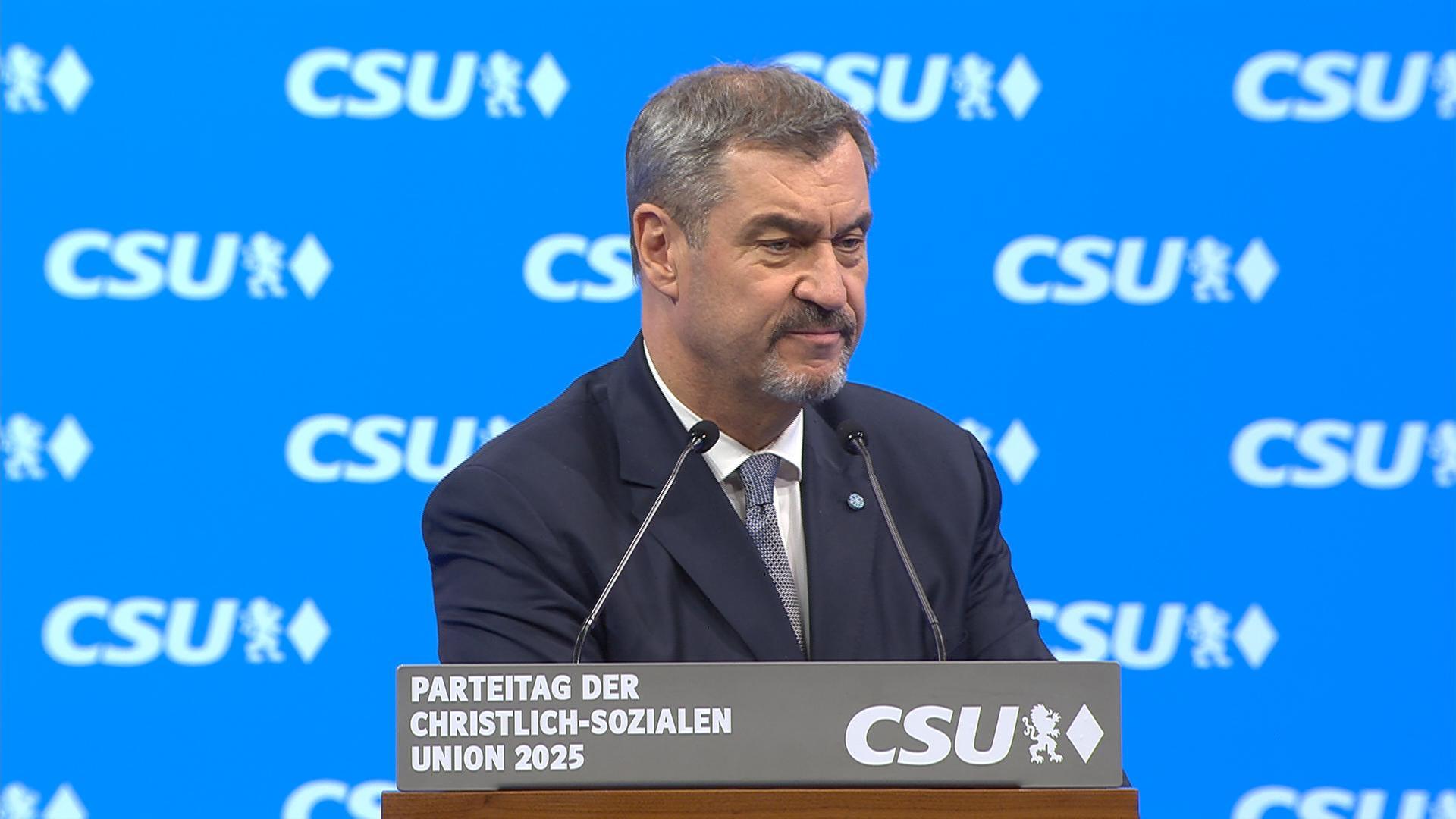 Markus Söder auf dem CSU Parteitag in München