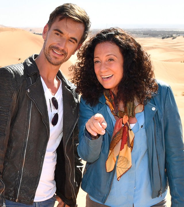 Hanna Liebhold (Barbara Wussow, r.) und Kapitän Max Parger (Florian Silbereisen, l.)