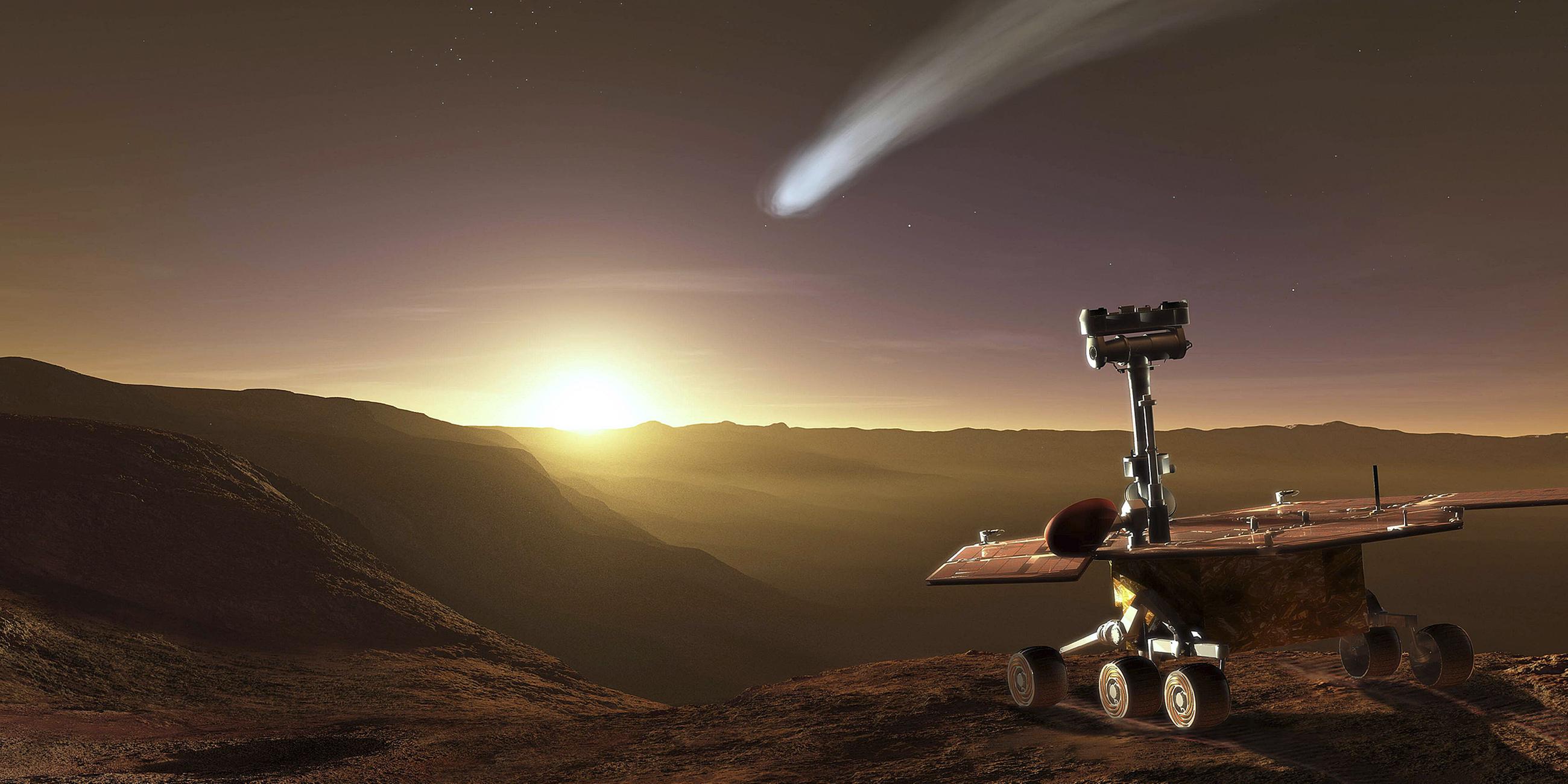 Archiv: Mars-Rover "Opportunity", aufgenommen am 01.04.2013