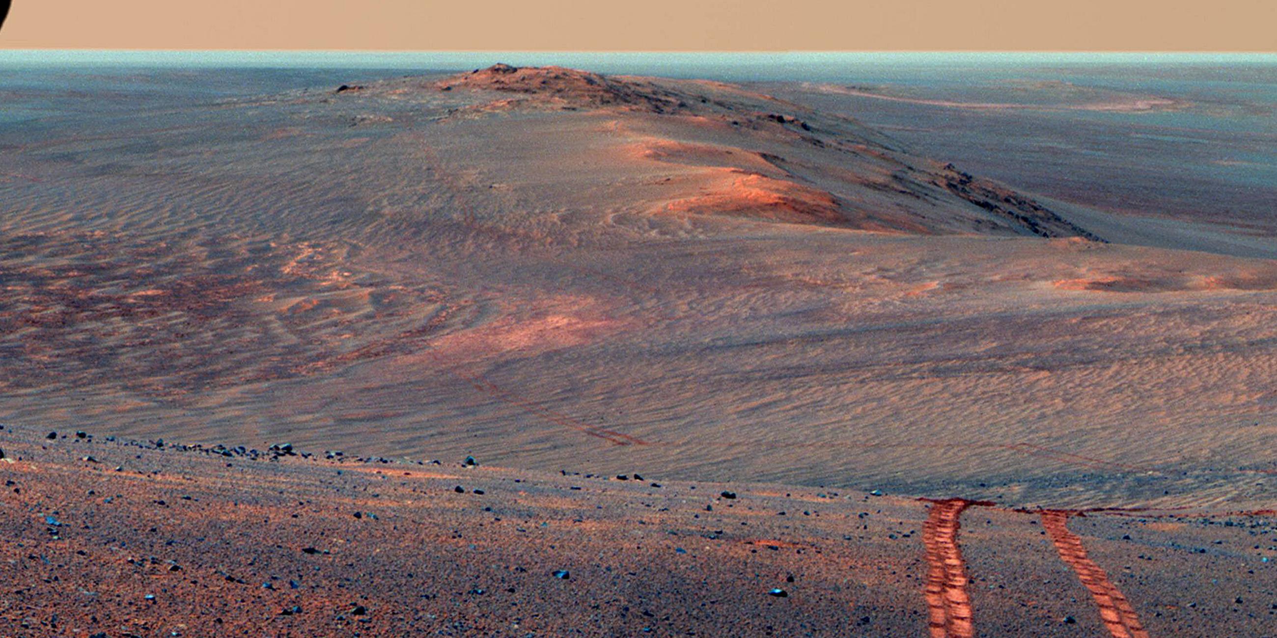 Archiv: Endeavour Krater aufgenommen vom Mars-Rover "Opportunity" am 15.08.2014