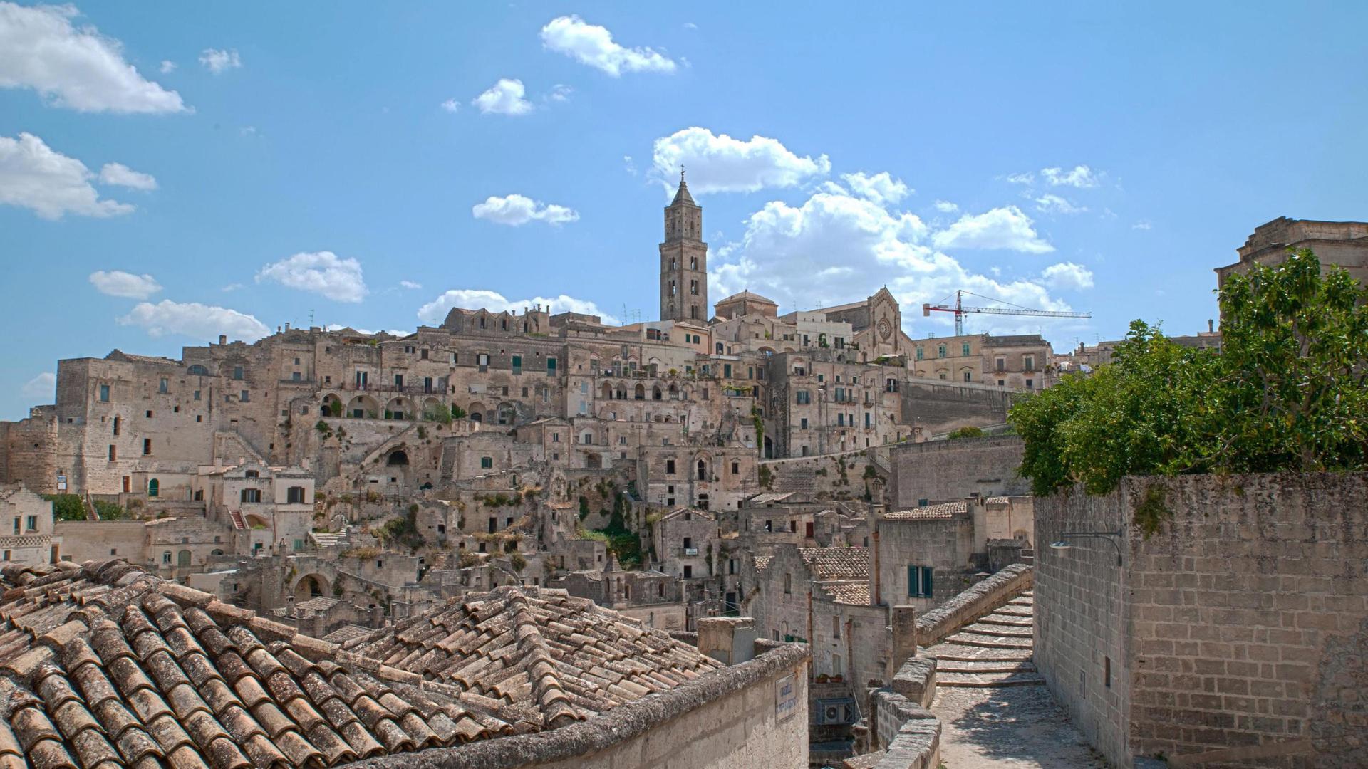 Stadtansicht der süditalienischen Stadt Matera