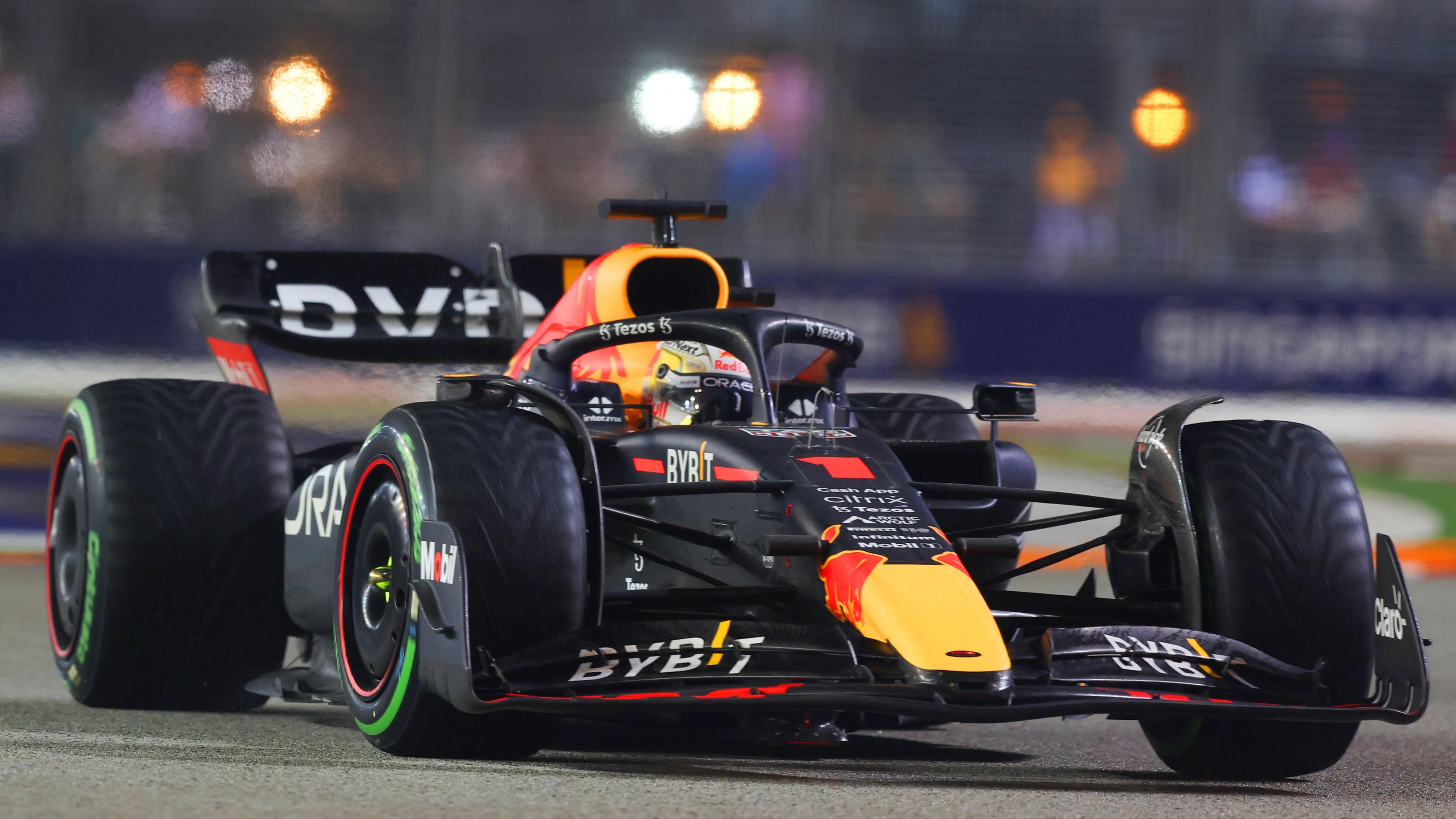 Red Bull-Fahrer Max Verstappen aus den Niederlanden während des Formel-1-Grand-Prix von Singapur