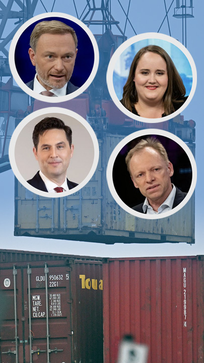 Bei Maybrit Illner diskutieren Bundesfinanzminister Christian Lindner (FDP) und Grünen-Chefin Ricarda Lang sowie VDMA-Vize Bertram Kawlath und der Präsident des Münchner ifo Institut, Clemens Fuest
