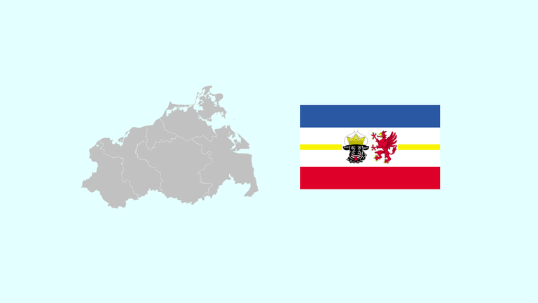 Wahlkreise und Flagge von Mecklenburg-Vorpommern
