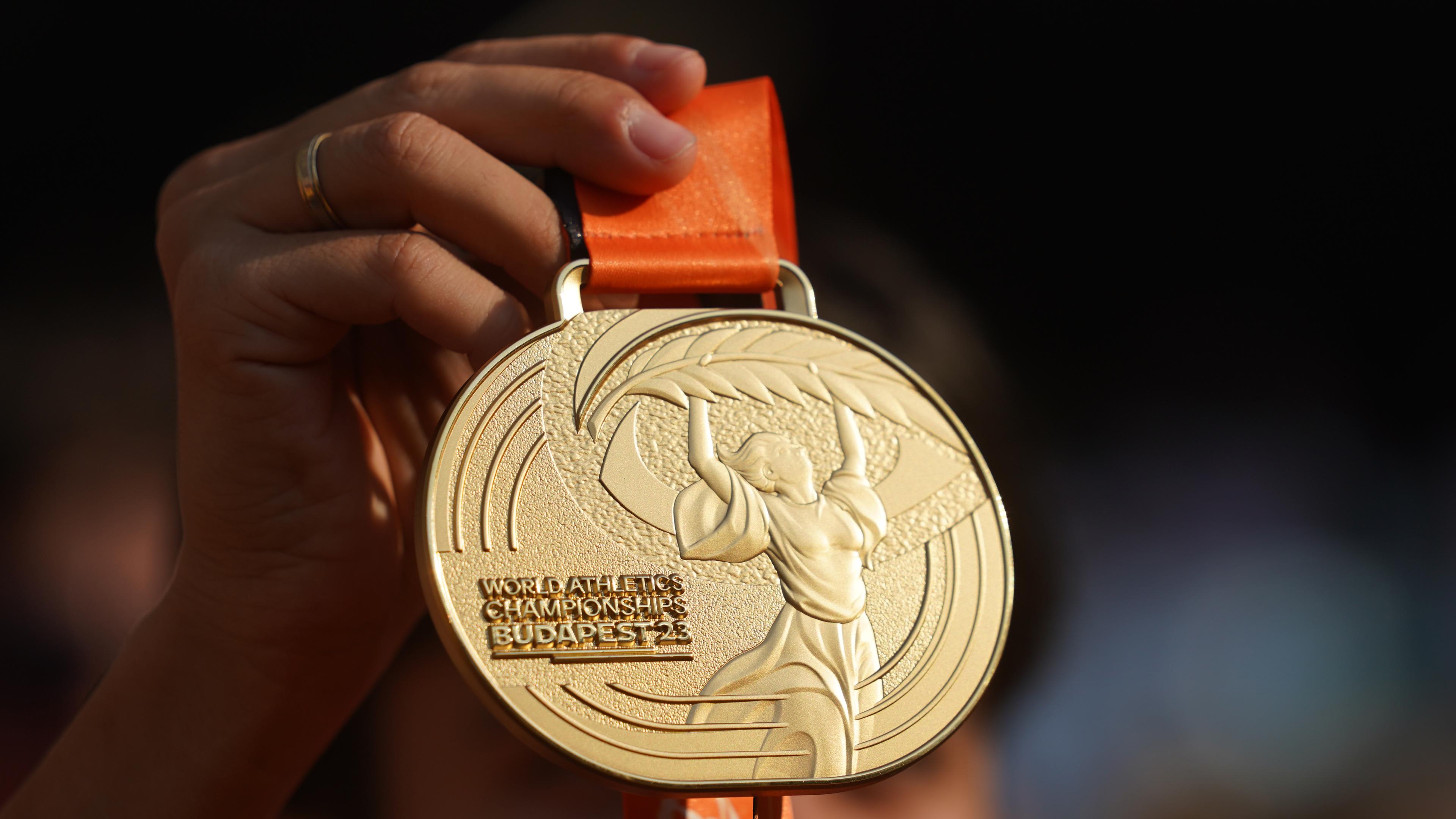 Goldmedaille bei der Leichtathletik-WM 2023.