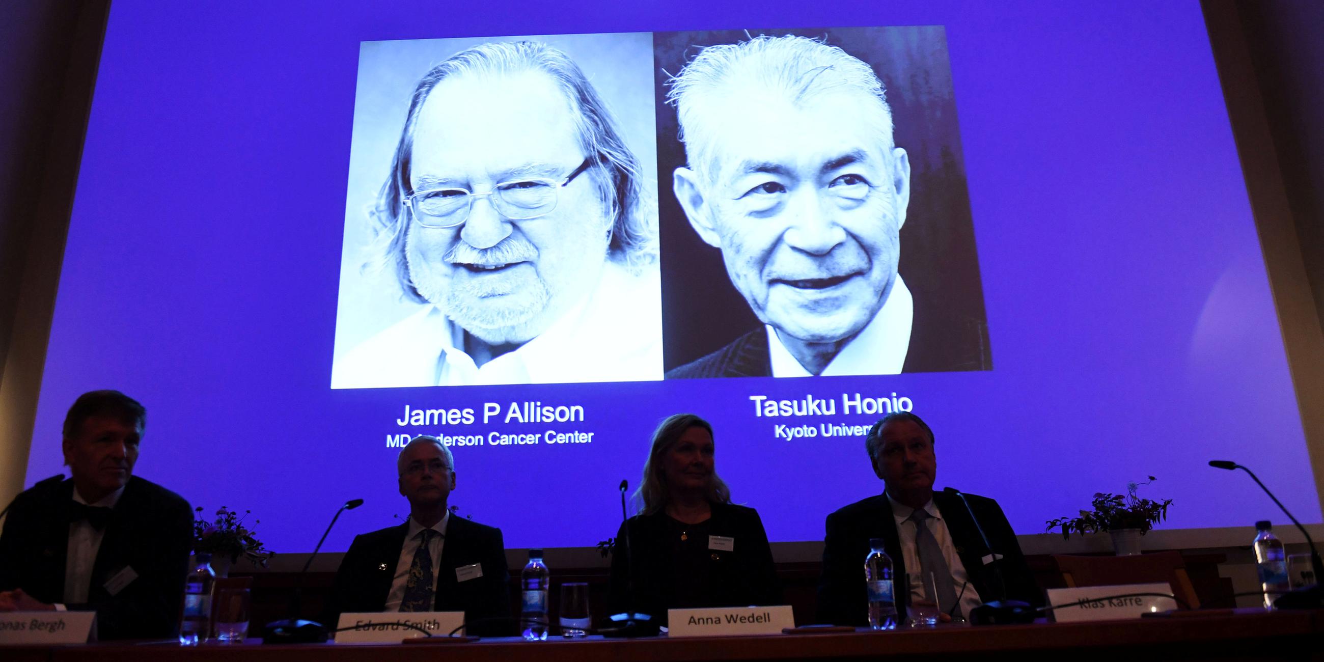 Bekanntgabe der Gewinner des Nobelpreis für Medizin, James P. Allison und Tasuku Honjo