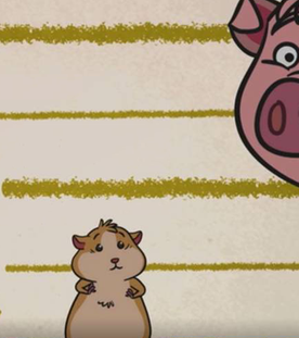 Ein Meerschweinchen und ein Schweinchen