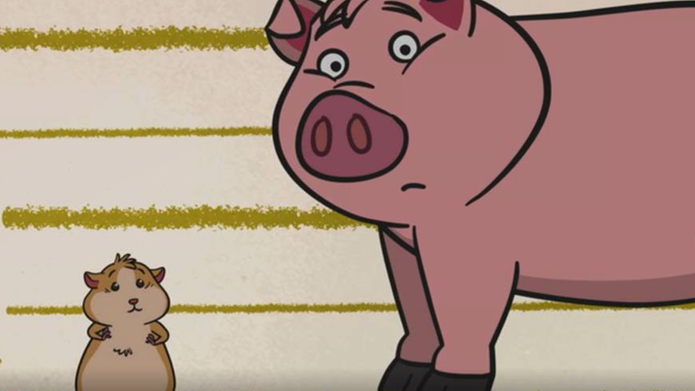 Ein Meerschweinchen und ein Schweinchen