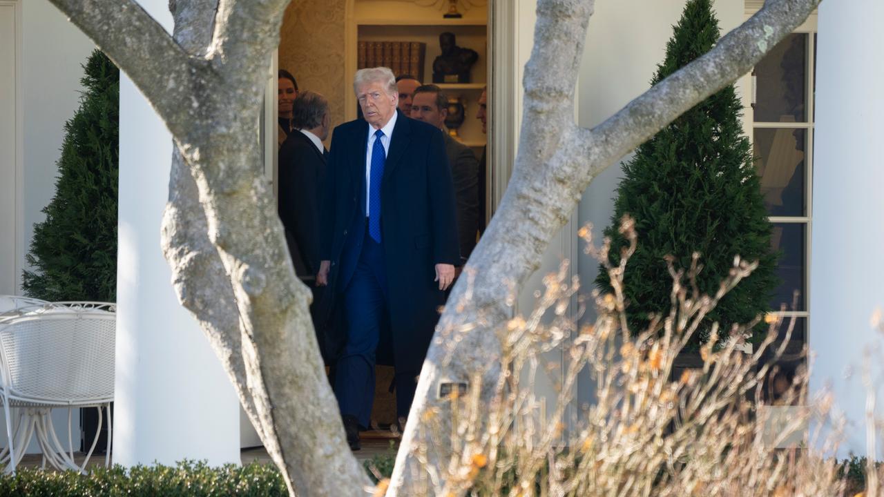 Donald Trump leaving the White House
