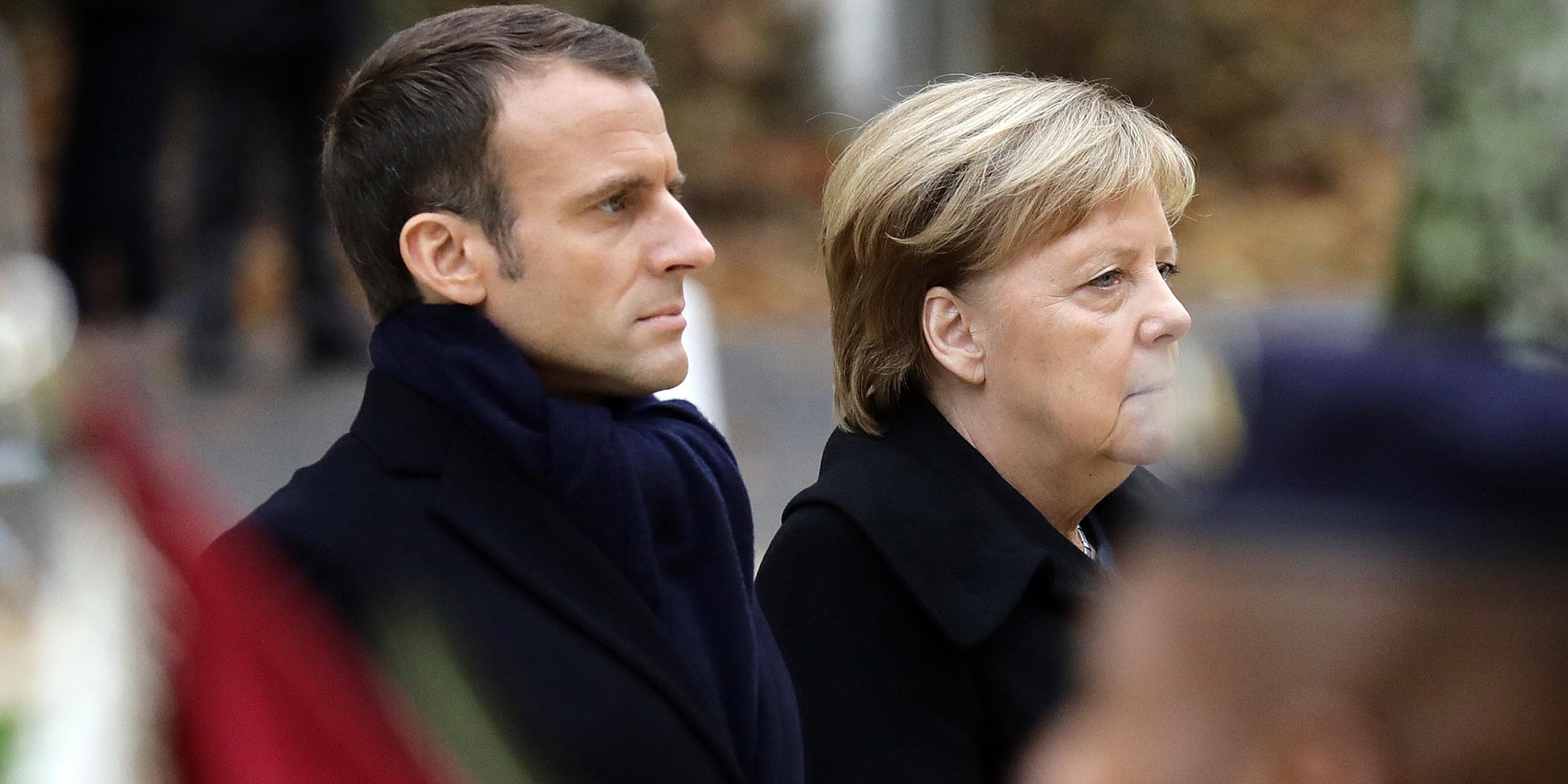 Emmanuel Macron und Angela Merkel am 10.11.2018 in Compiègne