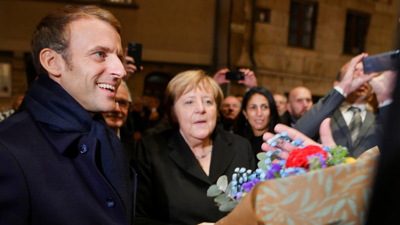 Merkel sagt "adieu" zu Macron