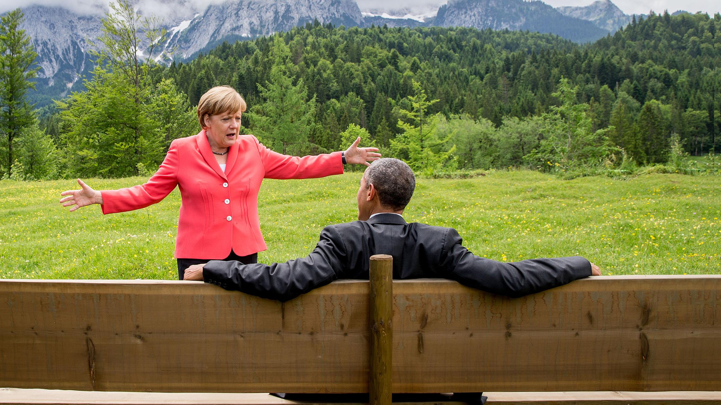 Elmau: Angela Merkel und Barack Obama (Archivbild vom 08.06.2015)