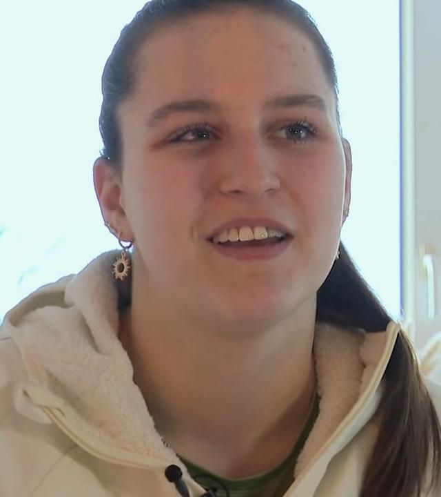 Rennrodlerin Merle Fraeble