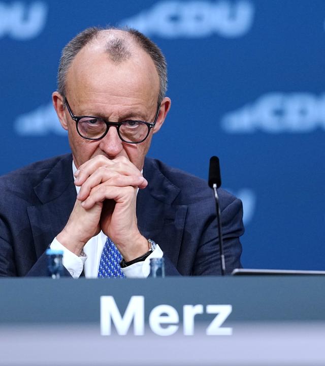 20.02.2026, Baden-Württemberg, Stuttgart: Bundeskanzler Friedrich Merz, CDU-Parteivorsitzender, aufgenommen beim CDU-Bundesparteitag.