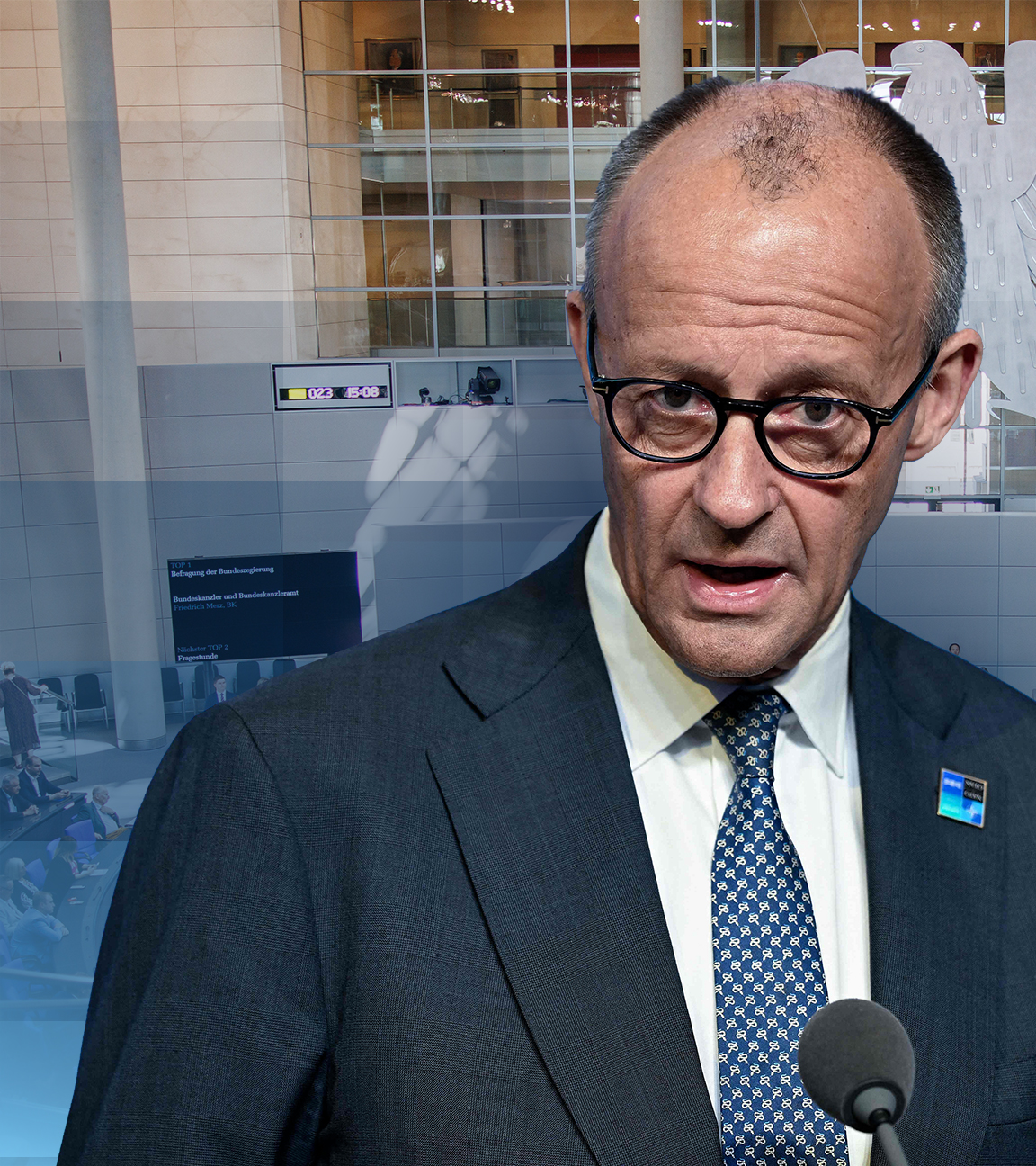 Bundeskanzler Friedrich Merz vor dem Bundestag