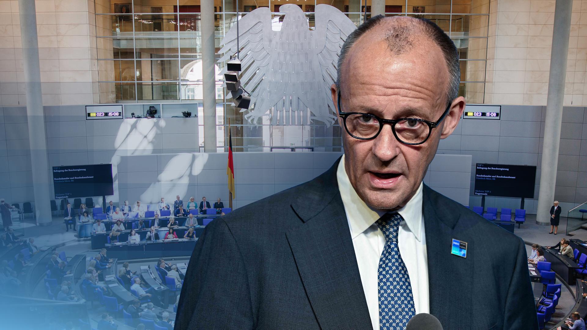 Bundeskanzler Friedrich Merz vor dem Bundestag