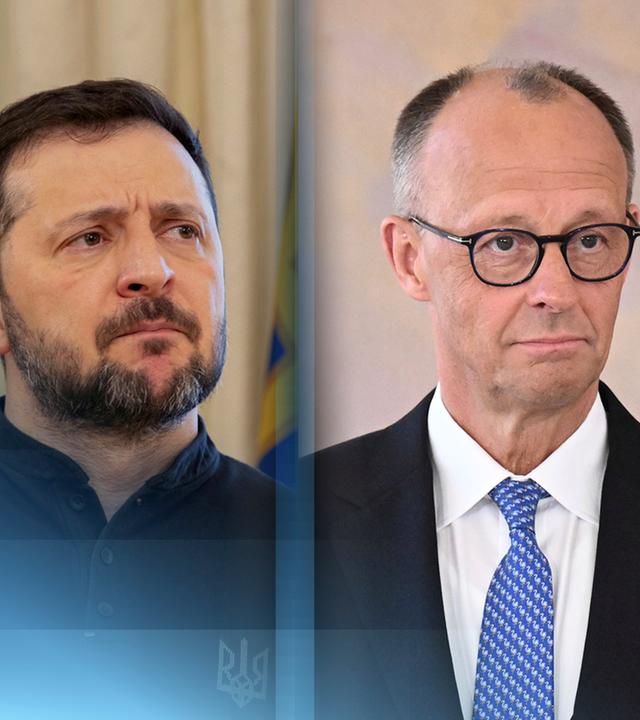  Wolodymyr Selenskyj, Friedirch Merz und Donald Trump.