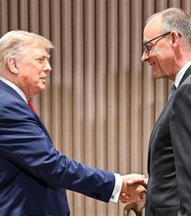 Friedrich Merz und Donald Trump beim G7-Gipfel in Kanada