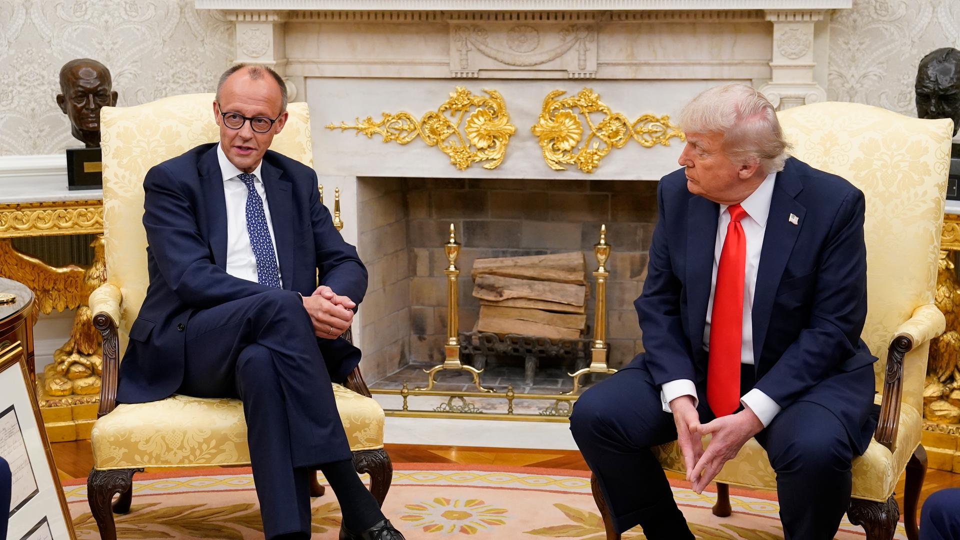 US-Präsident Donald Trump trifft Bundeskanzler Friedrich Merz im Weißen Haus.