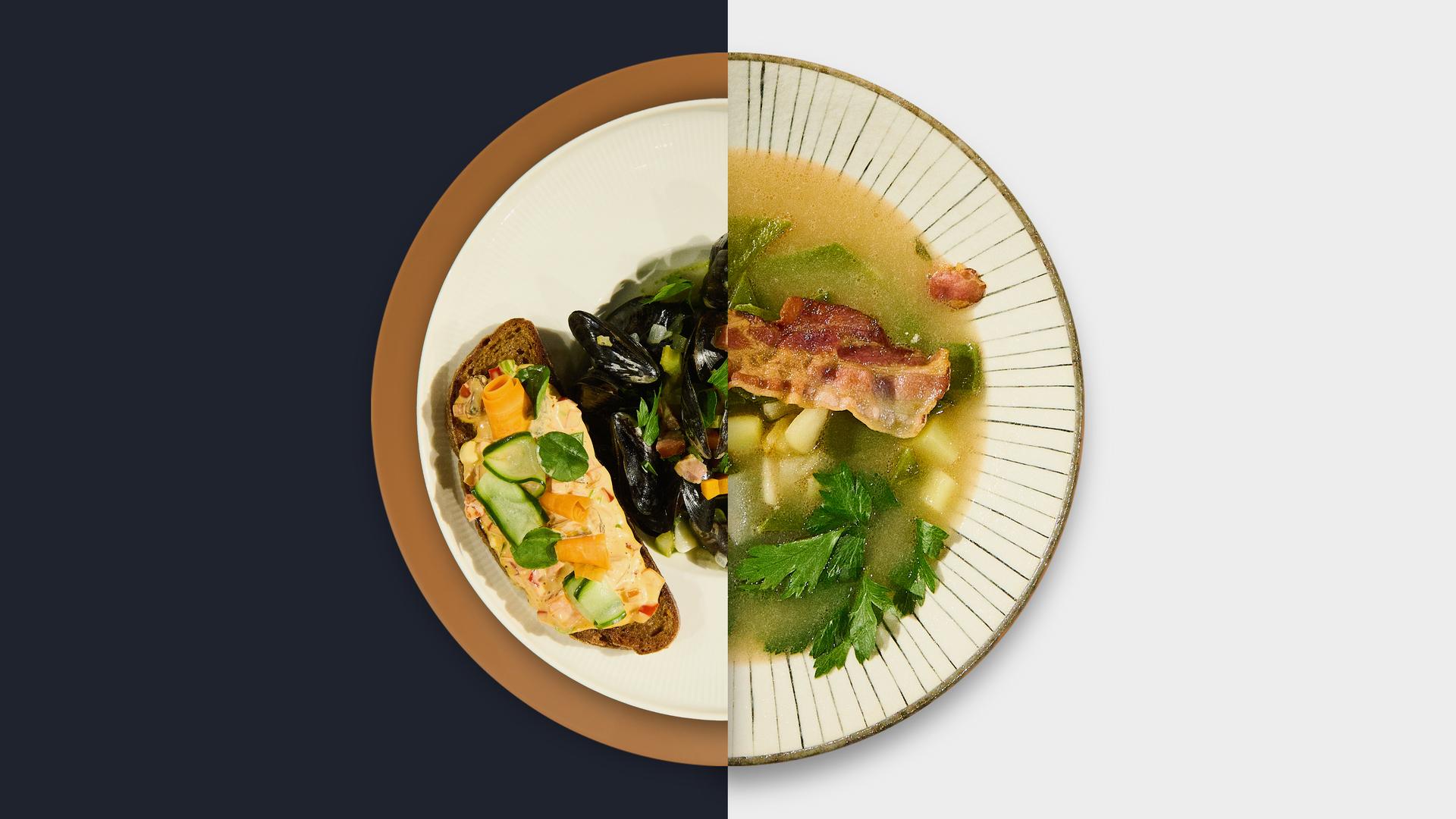 Miesmuscheln vs. Bohnensuppe